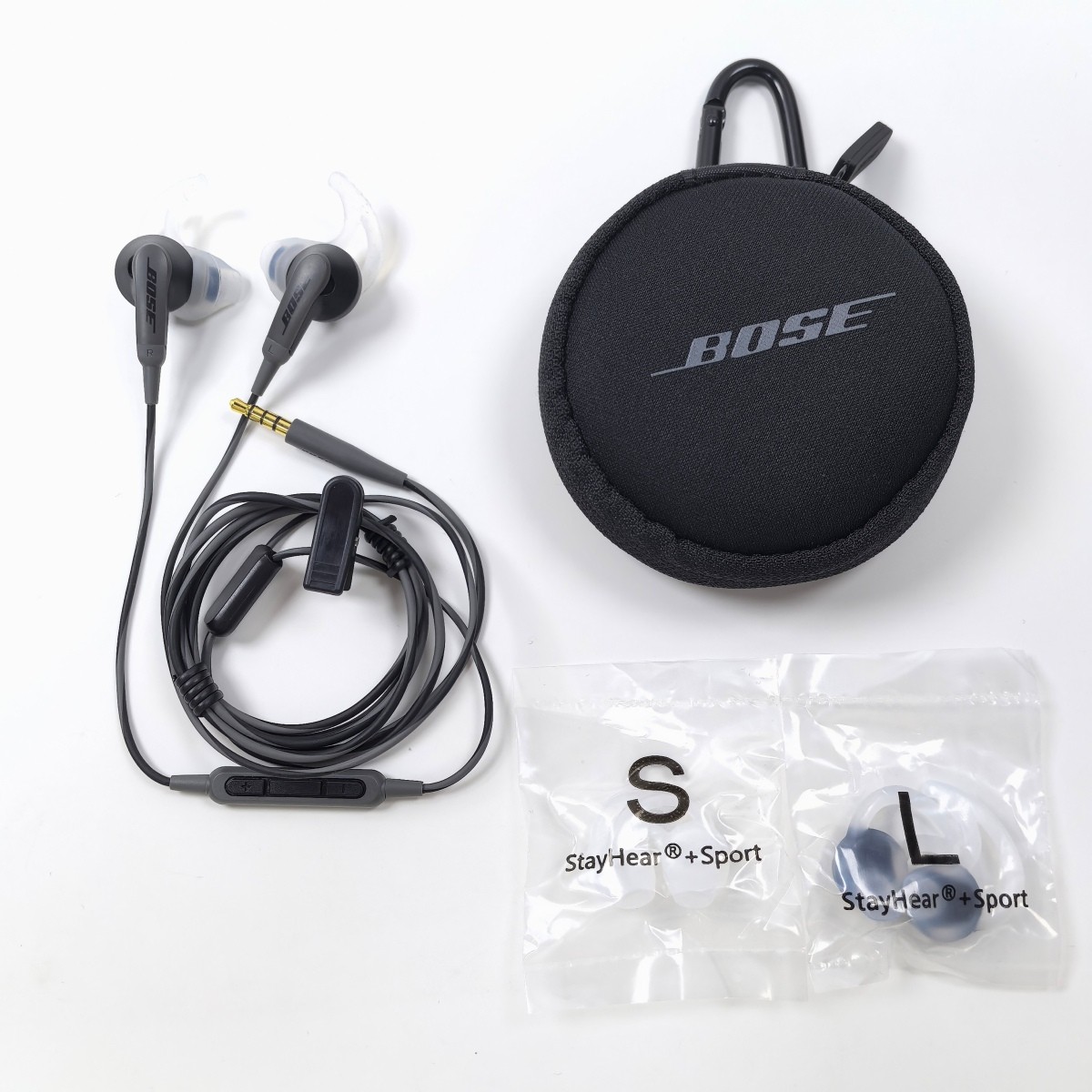Bose SoundSport In-Ear Headphones Wired Sport Earbuds - Black
