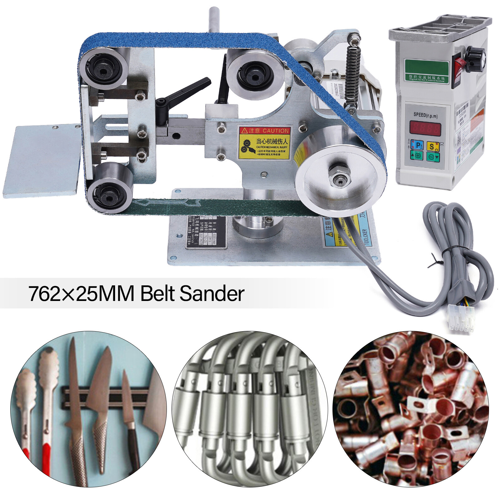 Belt Sander Sharpener Vertical/Horizontal Polishing Grinder Tool & Motor 550W