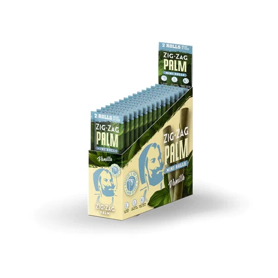 🤍🍥ZIGZAG MINI PALM ROLLS VANILLA🤍🍭15 PACKS PER CARTON