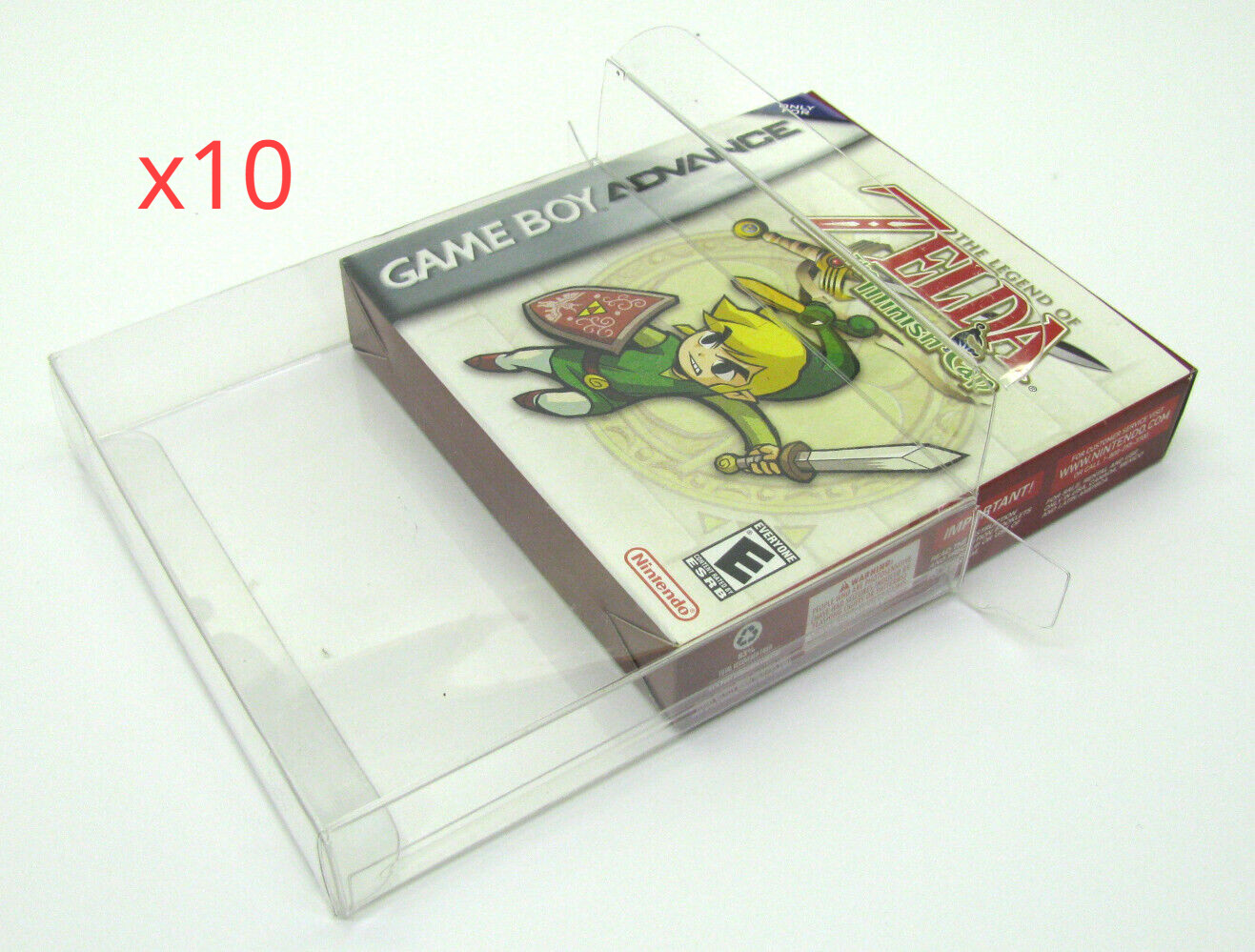 10x NINTENDO GAME BOY ADVANCE GAME BOX - PROTECTIVE BOX PROTECTOR SLEEVE CASE