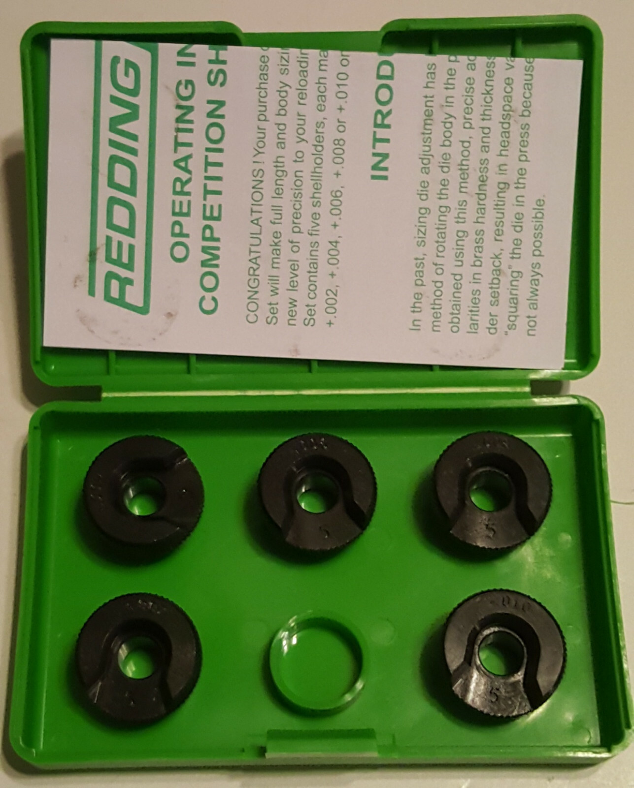 11605 REDDING COMPETITION SHELLHOLDER SET (224 VALKYRIE) - NEW - FREE SHIP