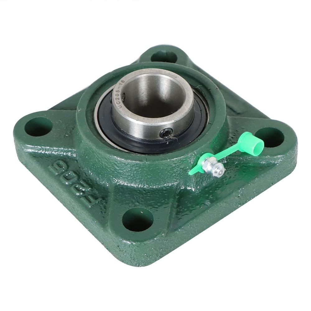 2 Pcs UCF205-16 Solid Base Pillow Block Flange Mounted Bearing 1" Bore 4 Bolt