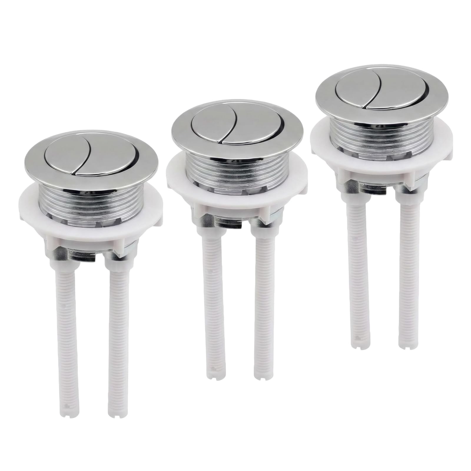 3 Pcs 38mm Dual Push Flushing Toilet Button, Replaced Tank Button with Medium
