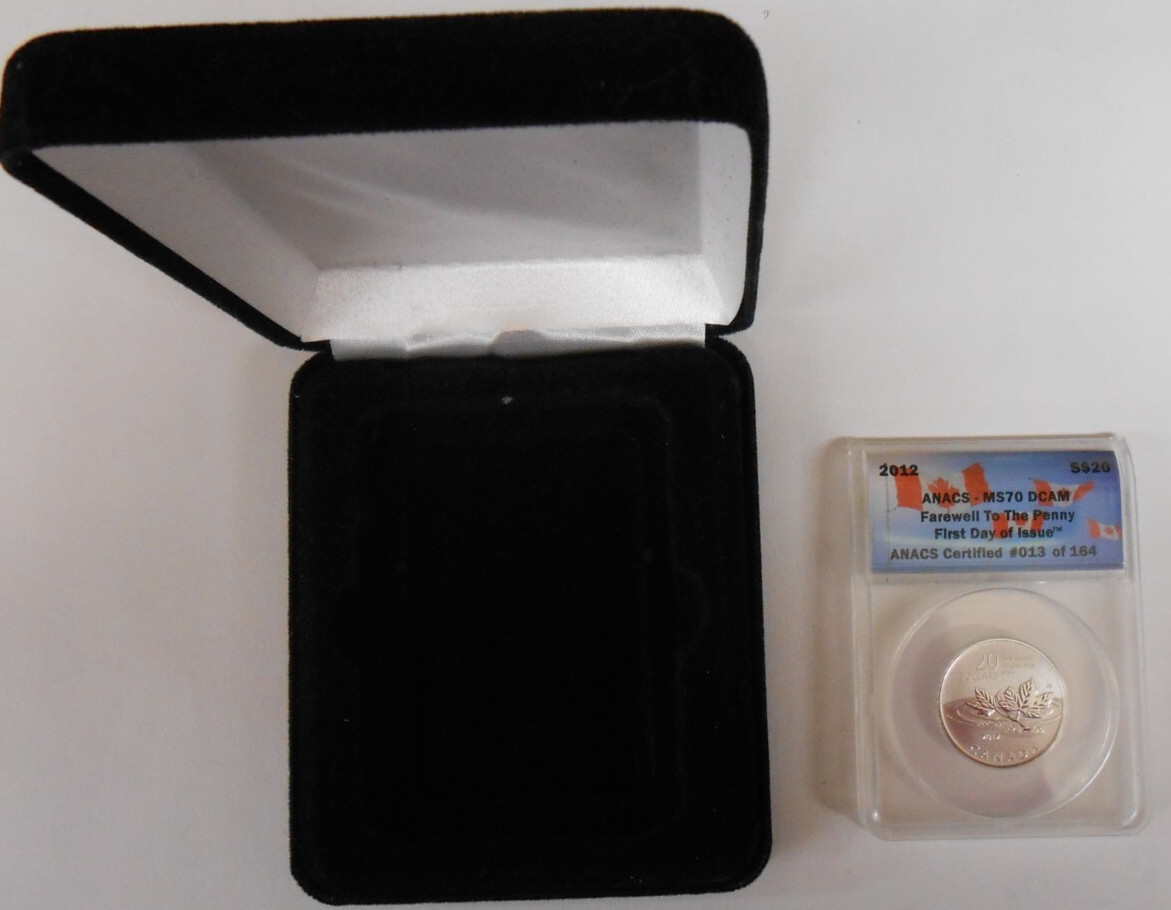 2012 $20 ANACS - MS70 DCAM FAREWELL TO THE PENNY  FIRST DAY OF ISSUE #013 OF 164