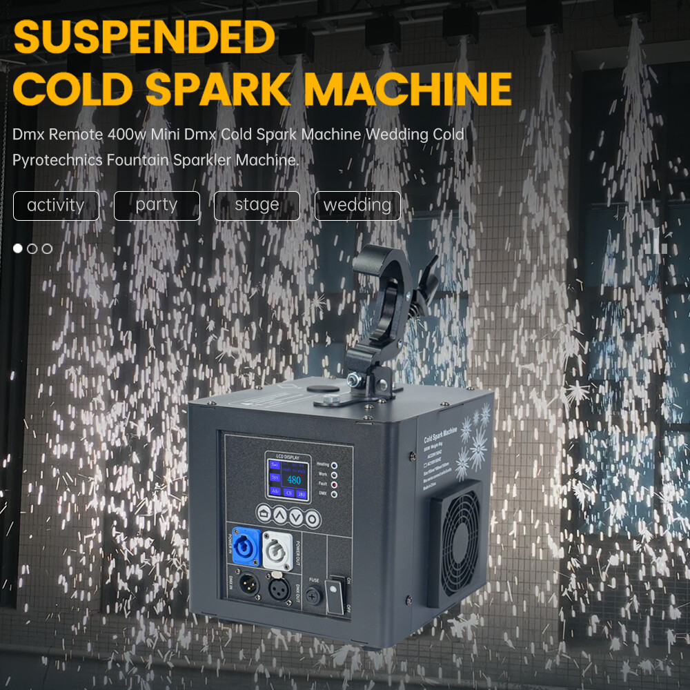 2PCS 800W Suspended Waterfall Cold Spark Machine Fireworks with Flight Case