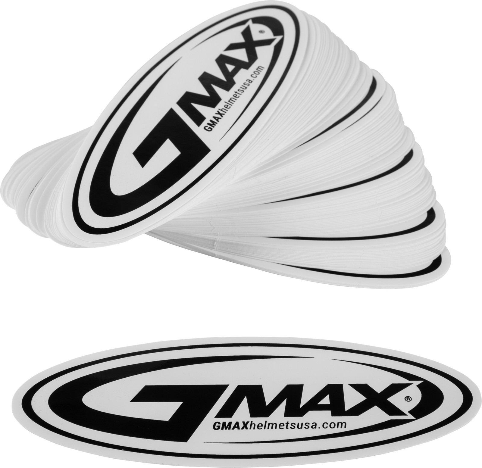 GMAX - Sticker Helmets Logo Black/White 5 100/Pk | 72-9985