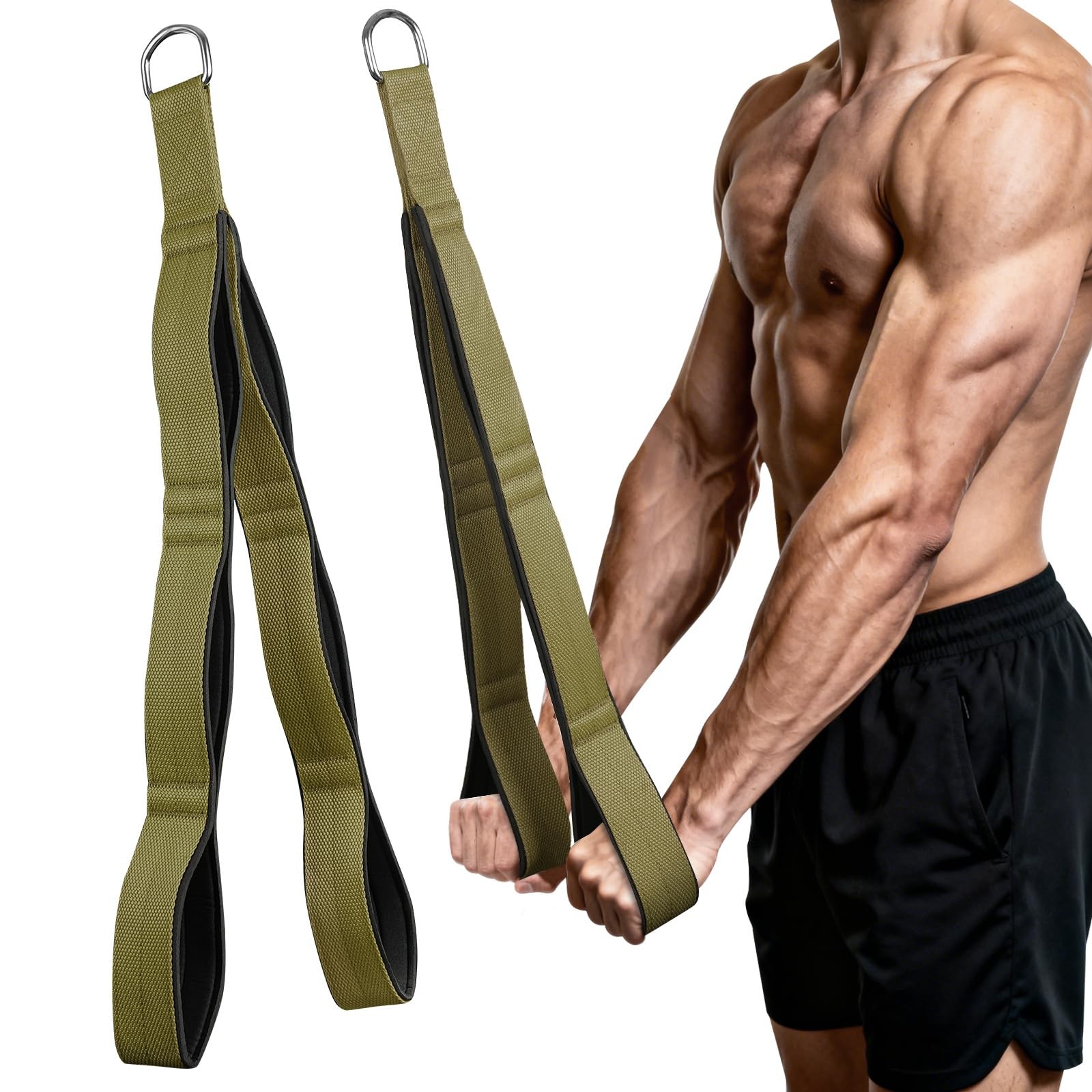 Tricep Rope Cable Attachment for Push Downs, Face Pulls & Full-Body Workouts