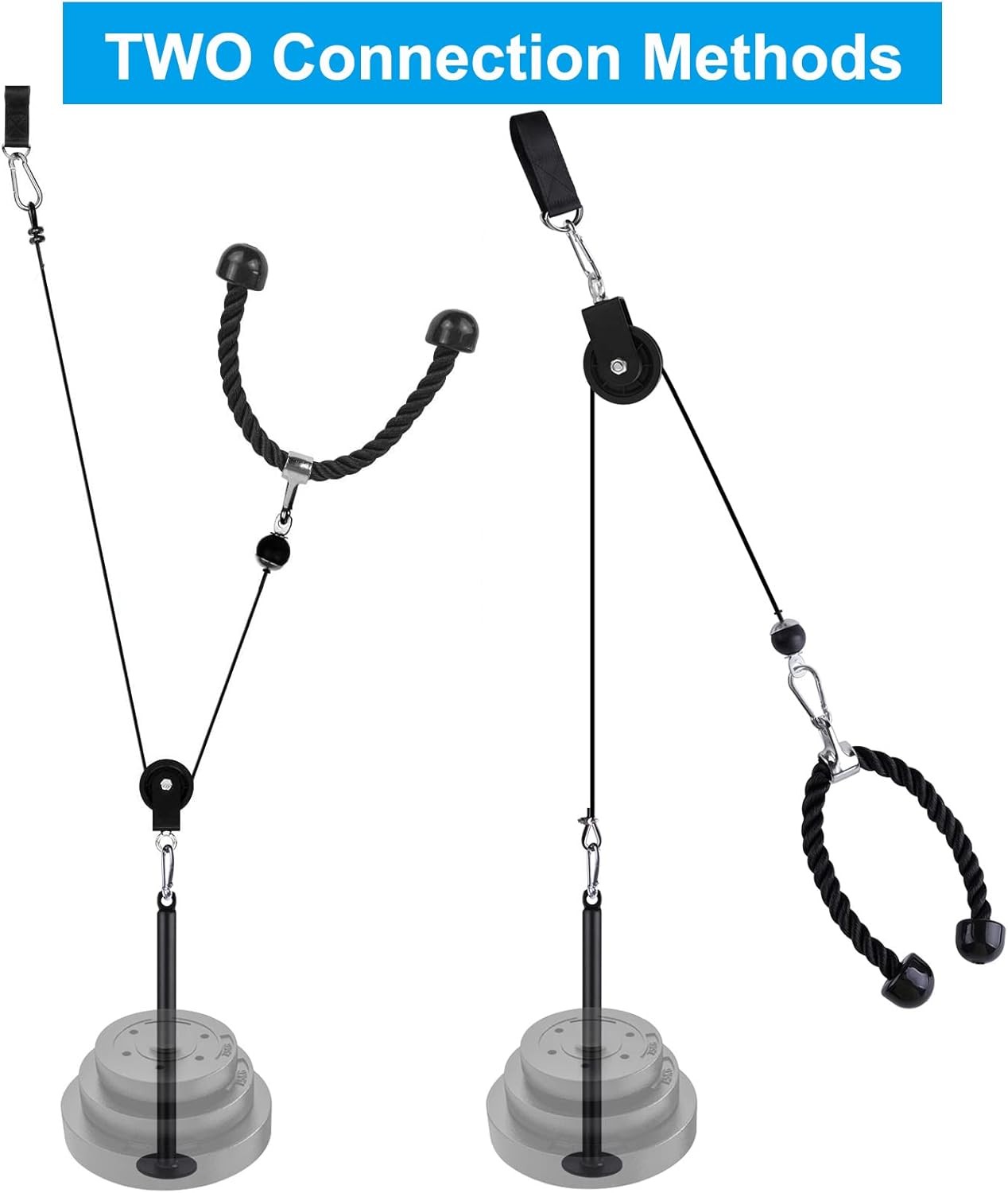 LAT Pull down and Lift Weight Pulley System Cable Machine Pulley Attachment