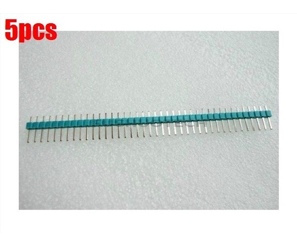 5pcs 2.54mm pin header male strip multicolor single row 1x40pin green ic new gz