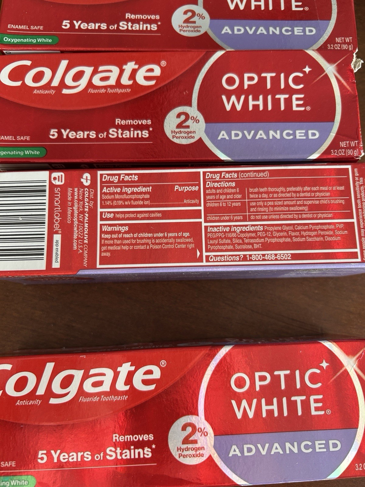 3 Colgate Optic White Advanced Toothpaste 2 Oxygenating White Icy Fresh READ