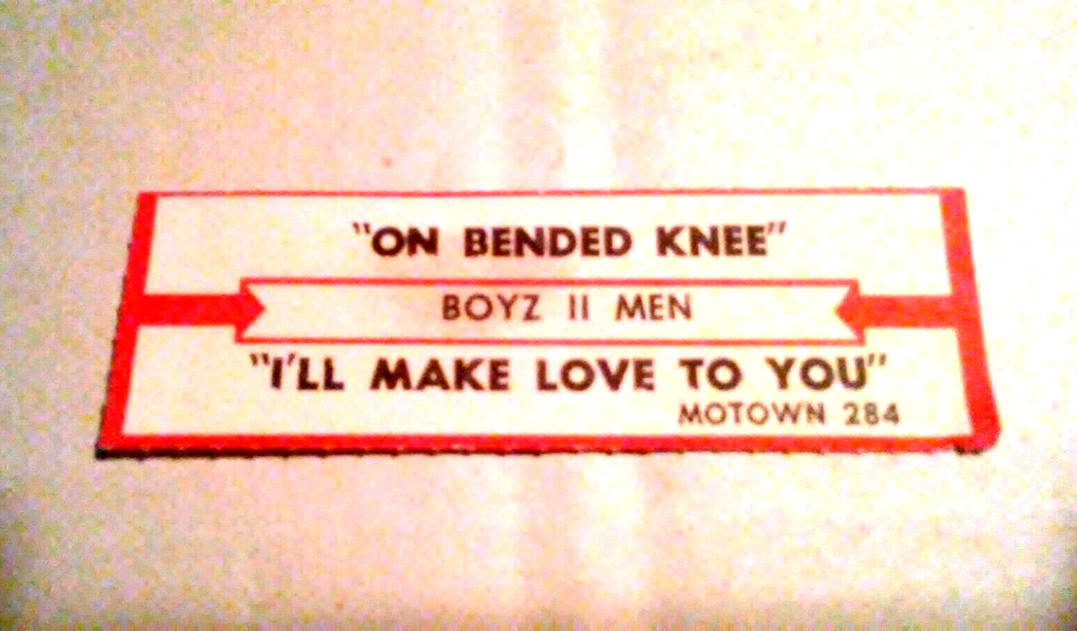 JUKEBOX STRIP (1) BOYZ II MEN-On Bended Knee/I'll Make Love To You-L@@K!