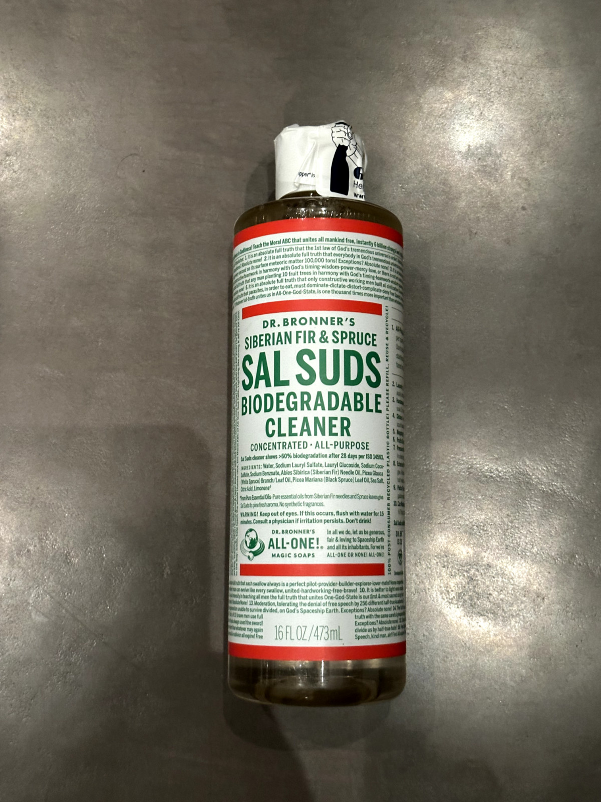 Dr. Bronner’s Sal Suds Biodegradable Cleaner – 16oz