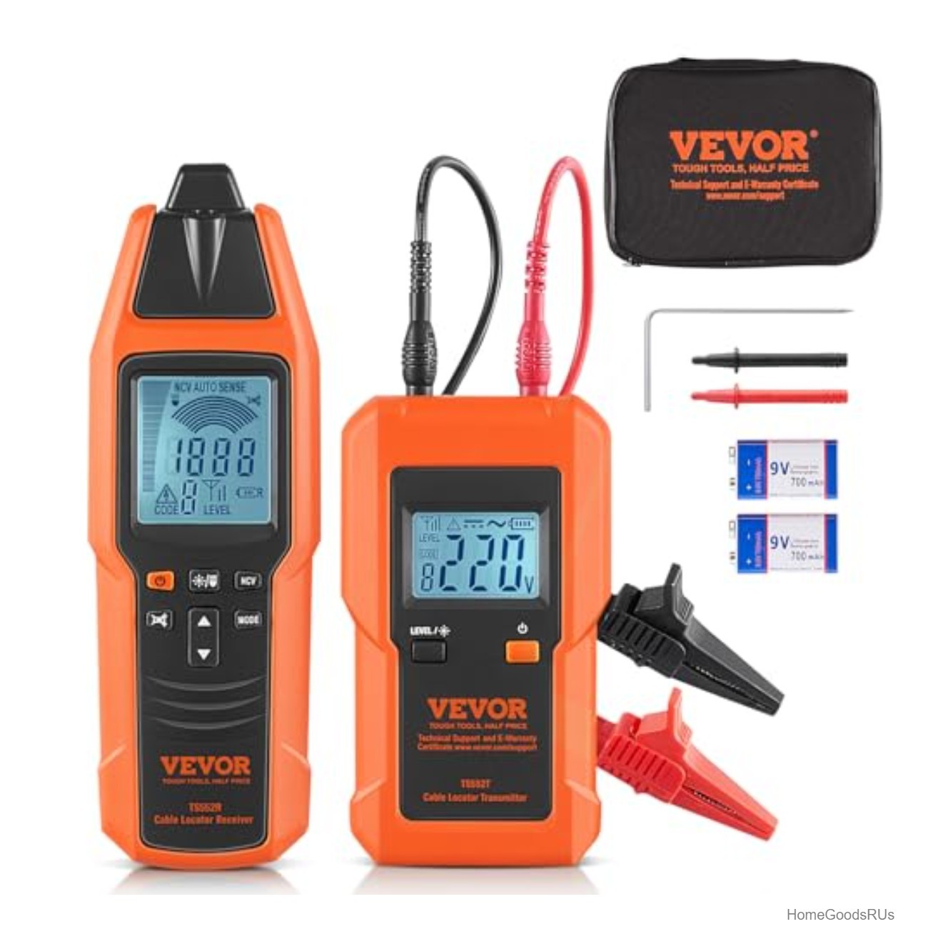Underground Cable Locator 8.5ft Depth 6561ft Length Wire Tracer Tester 12 to