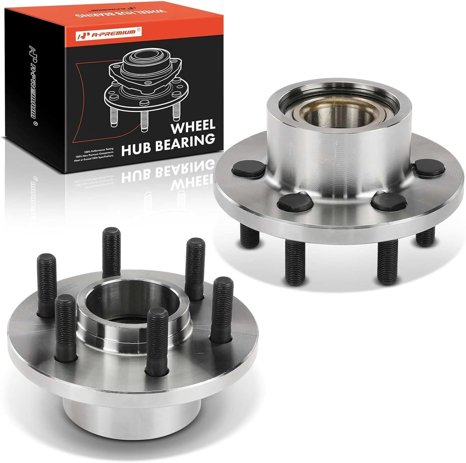 2 X Front Wheel Bearing and Hub Assembly with 6-Lug Compatible with Dodge Dakota