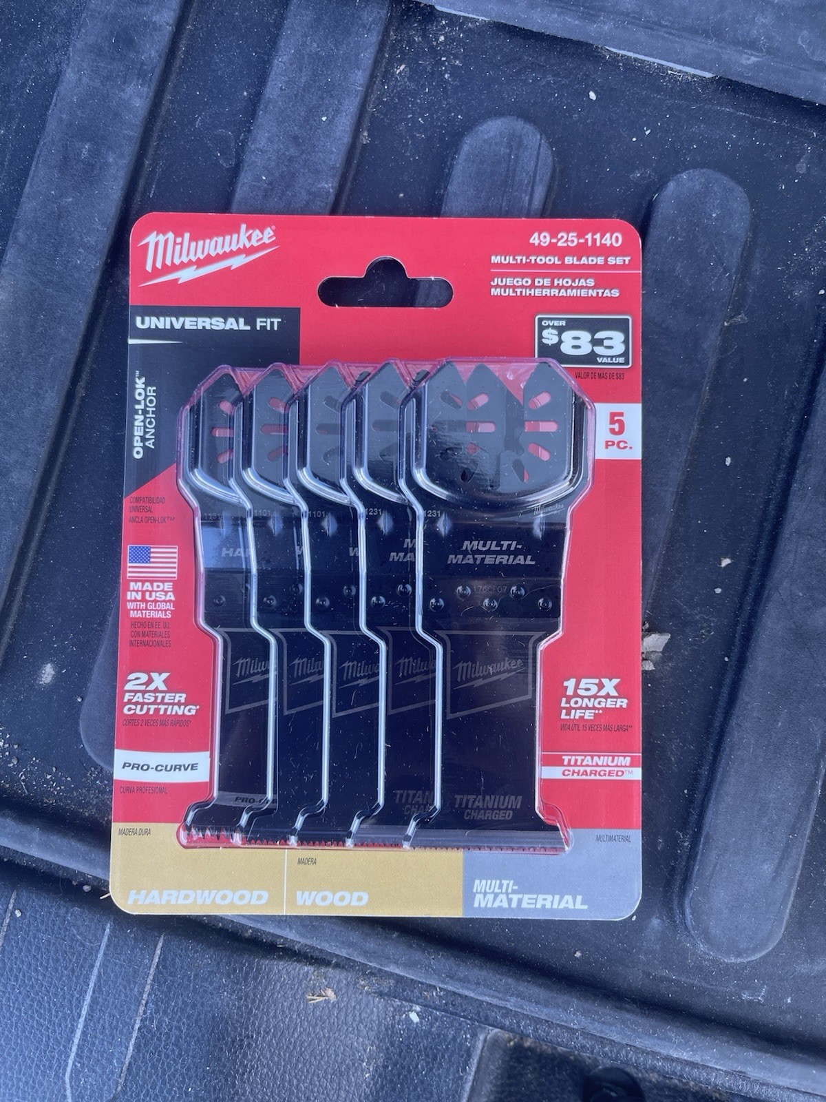 Milwaukee OPEN-LOK Oscillating Saw Blade 5  Piece Japanese Hardwood Multi tool