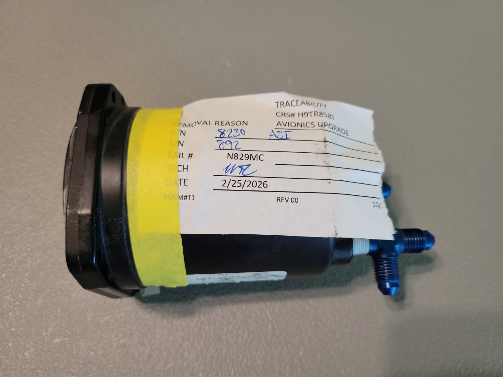 8230 Max allowable airspeed indicator
