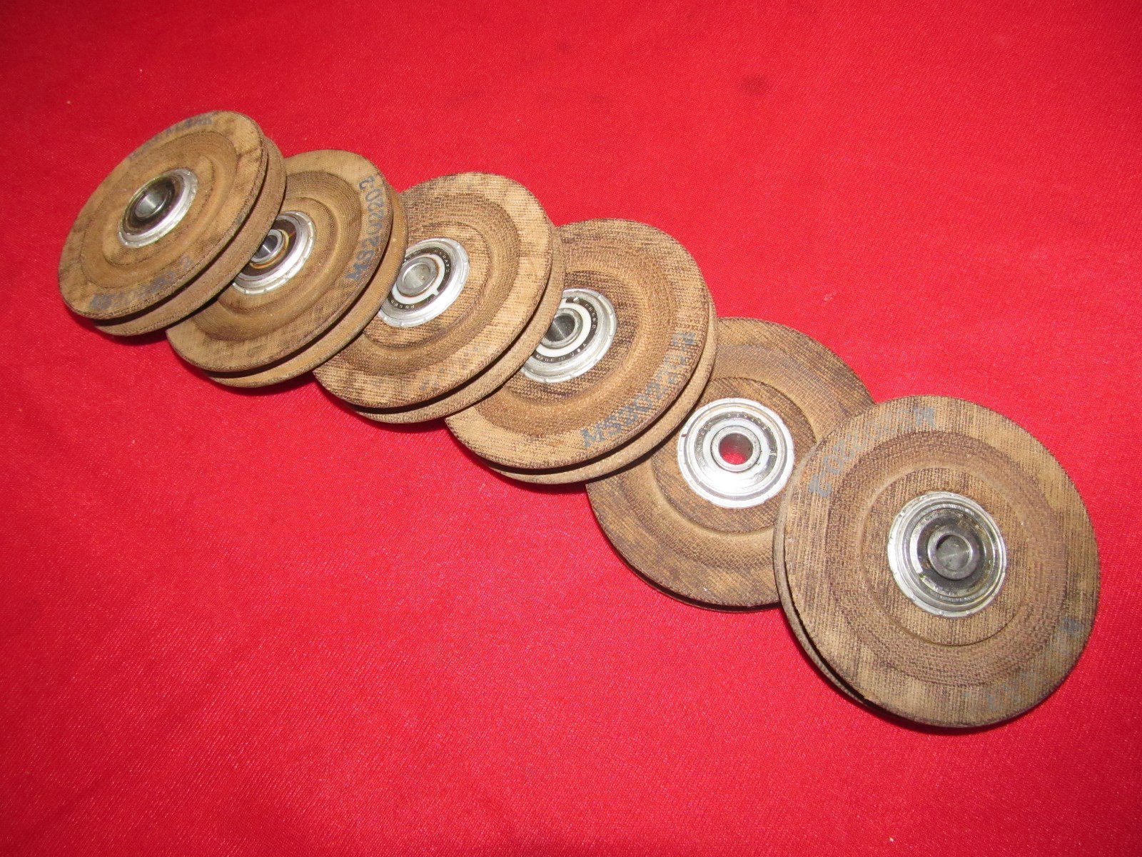 Lot of 6, 3" Pulley Excellent Shape Spin Freely Experimental MS20220-2 Warrant
