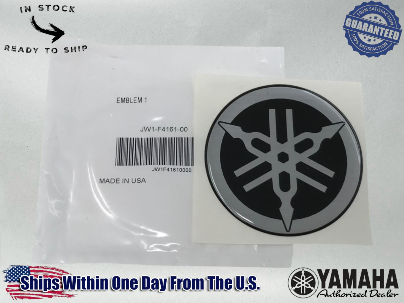 Yamaha OEM BADGE EMBLEM FOR G29 DRIVE GOLF BUGGY FT COWL 07-10 JW1-F4161-00-00