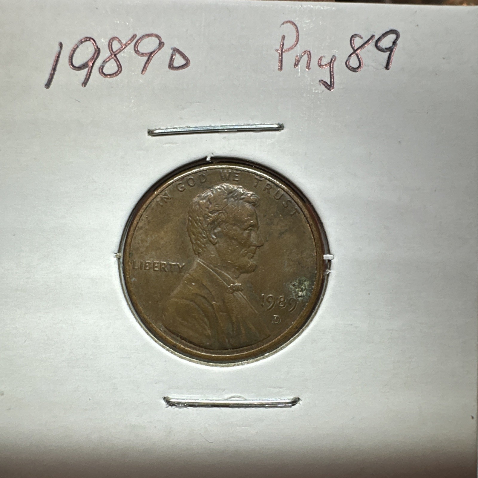 ~~BEAUTIFUL RED 1989 D LINCOLN CENT DOUBLE DIE OBVERSE!!~~ Double Die Reverse