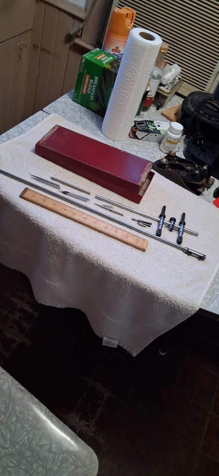 Starrett 251A   10.5" Steel Beam Trammel Set - OB   + Extra 20" Extention   FINE