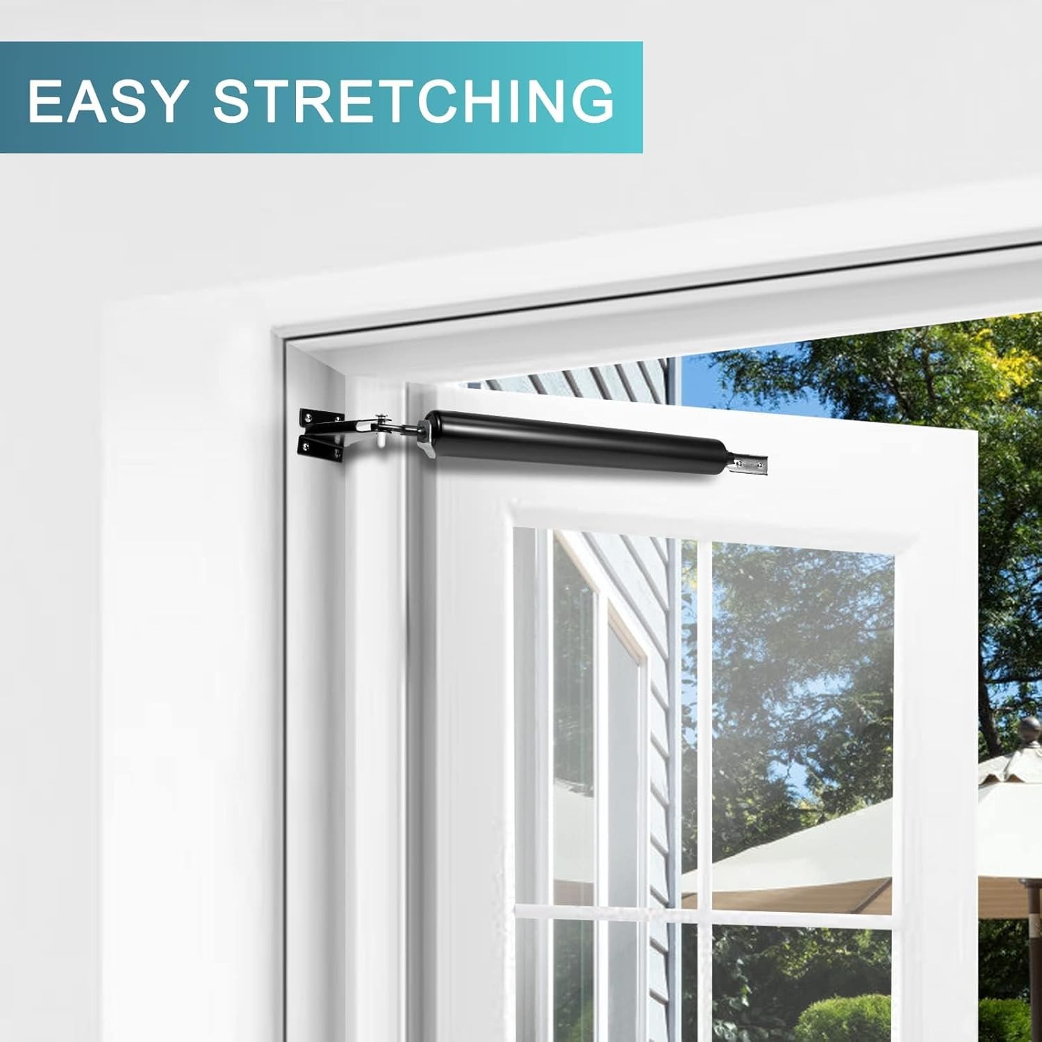 Screen Door Closer Kit - Pneumatic Closer Bracket, Adjustable Speed, Stable Syst