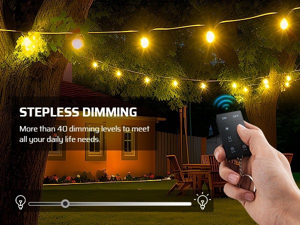 DEWENWILS Outdoor Dimmer for String Lights Remote Control 100FT IP44 Waterproof