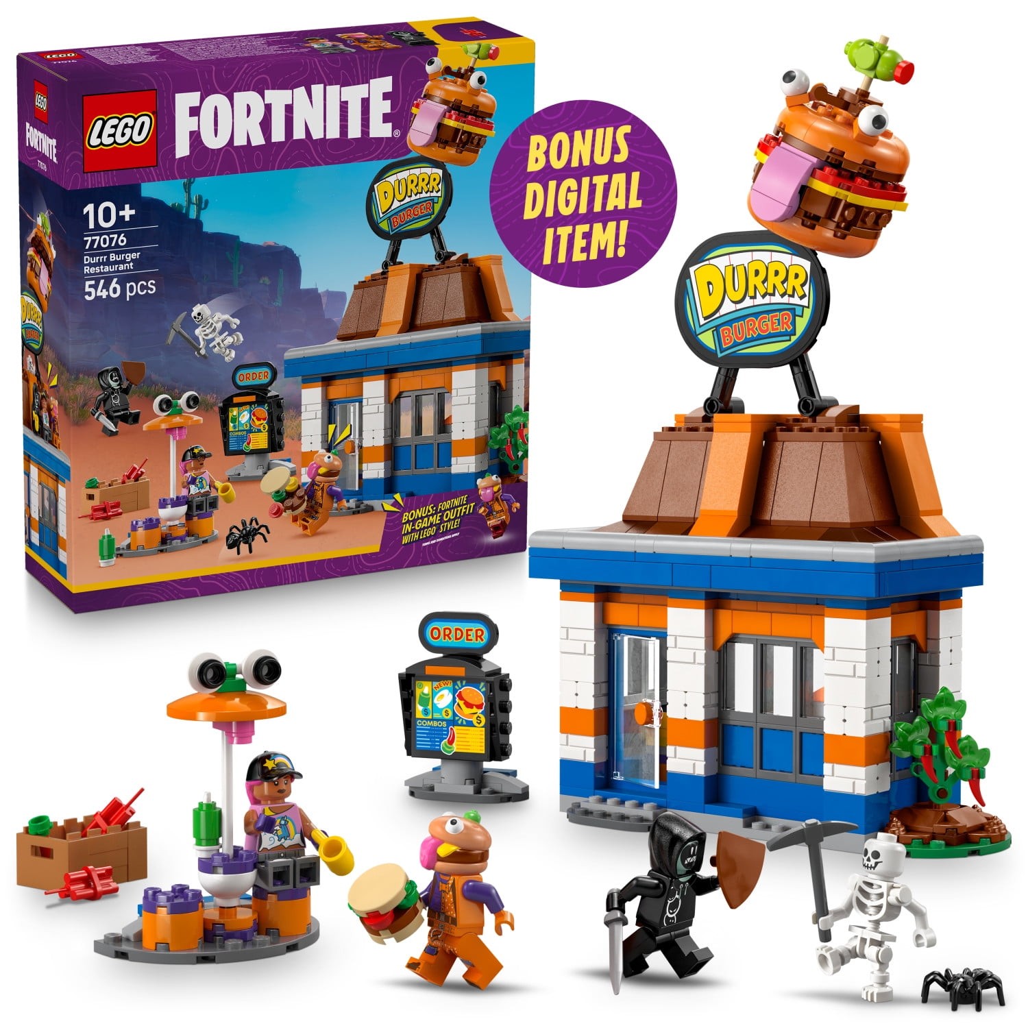 LEGO Fortnite Durrr Burger Restaurant Building Set Toy 77076