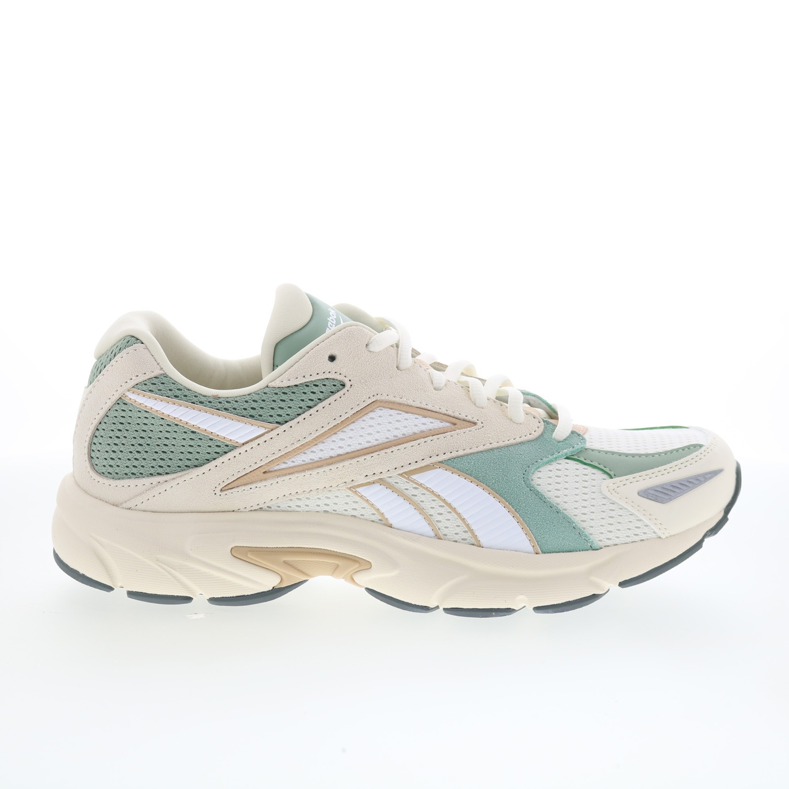 Reebok Road Prime Mens Beige Mesh Lace Up Lifestyle Sneakers Shoes