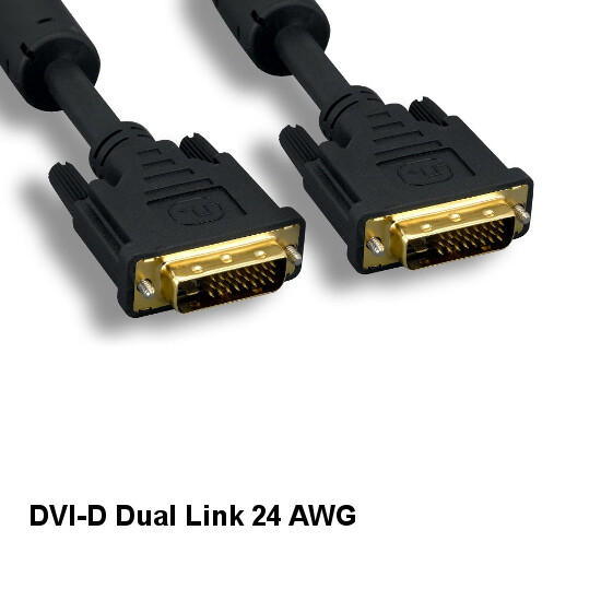 Kentek 25' DVI-D 24+1 Digital Dual Link Cable 24 AWG TV PC Porjector Display