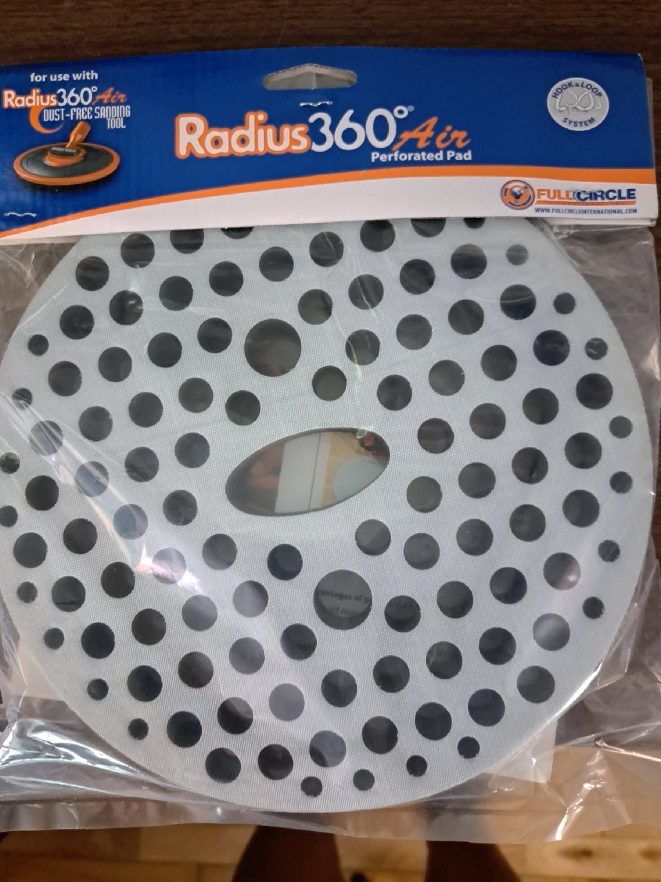 Radius 360 Air dust -free sanding tool - replacement perforated pad