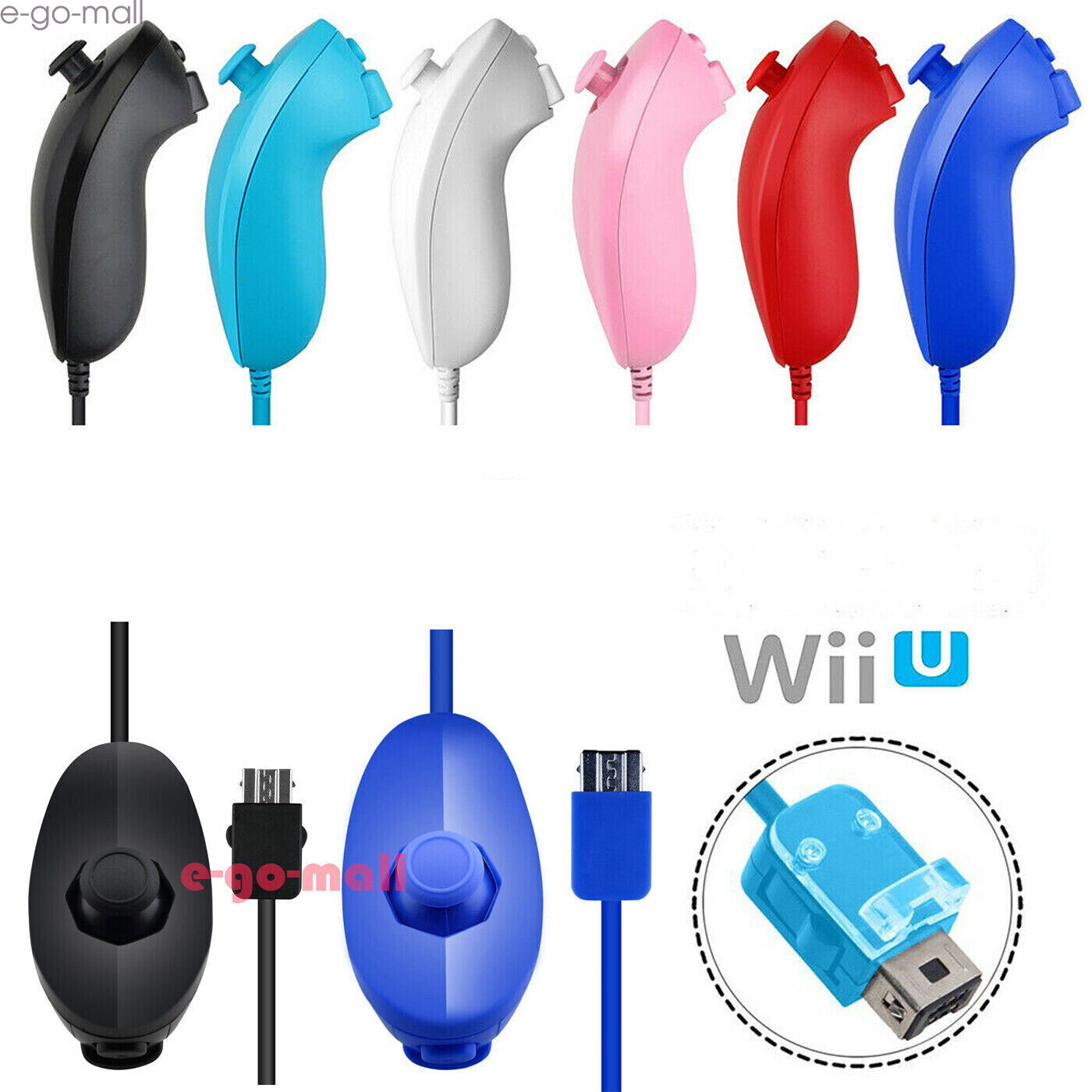 Wii Nunchuck Controller Joystick Gamepad Replacement for Nintendo Wii Remote