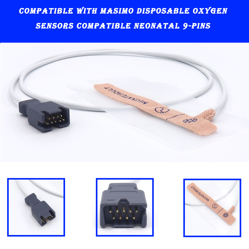Compatible with Masimo Disposable Blood Oxygen Sensor Neonatal/Adult/Infant 9Pin