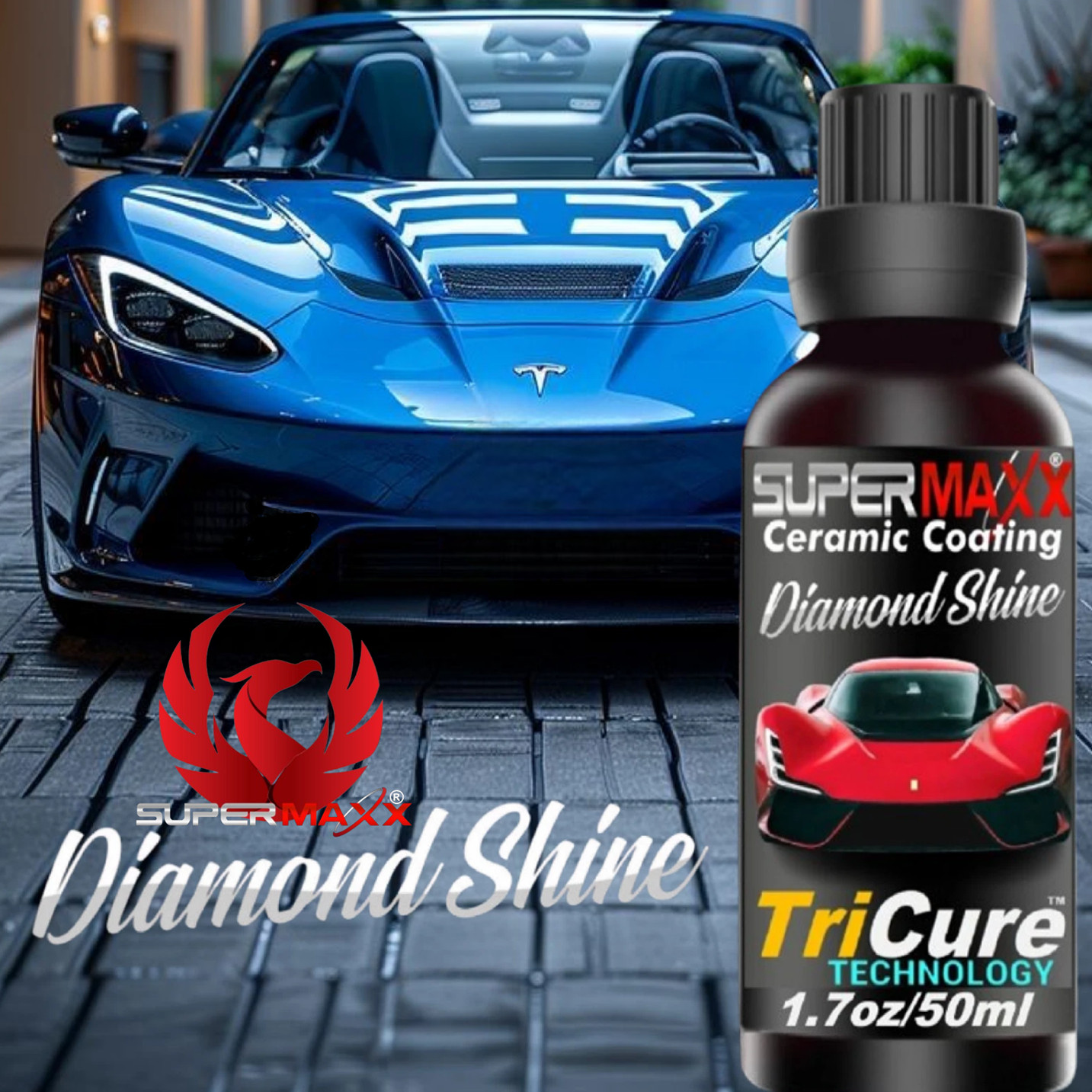 CERAMIC CAR COATING HIGH GLOSS TRICURE TECHNOLOGY PAINT PROTECTION- "1.7oz/50ml"