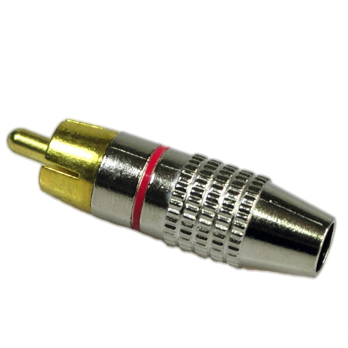 Conwork RCA Plug Solderless, 2-Pack Male Screws Audio 2-Pack, Gold