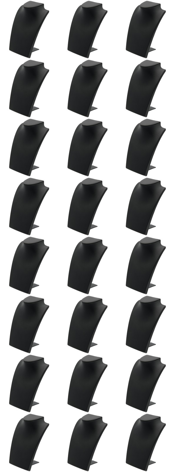 Black Leather Bust with Retractable Stand Jewelry Display 8 1/4" Tall Pack of 24