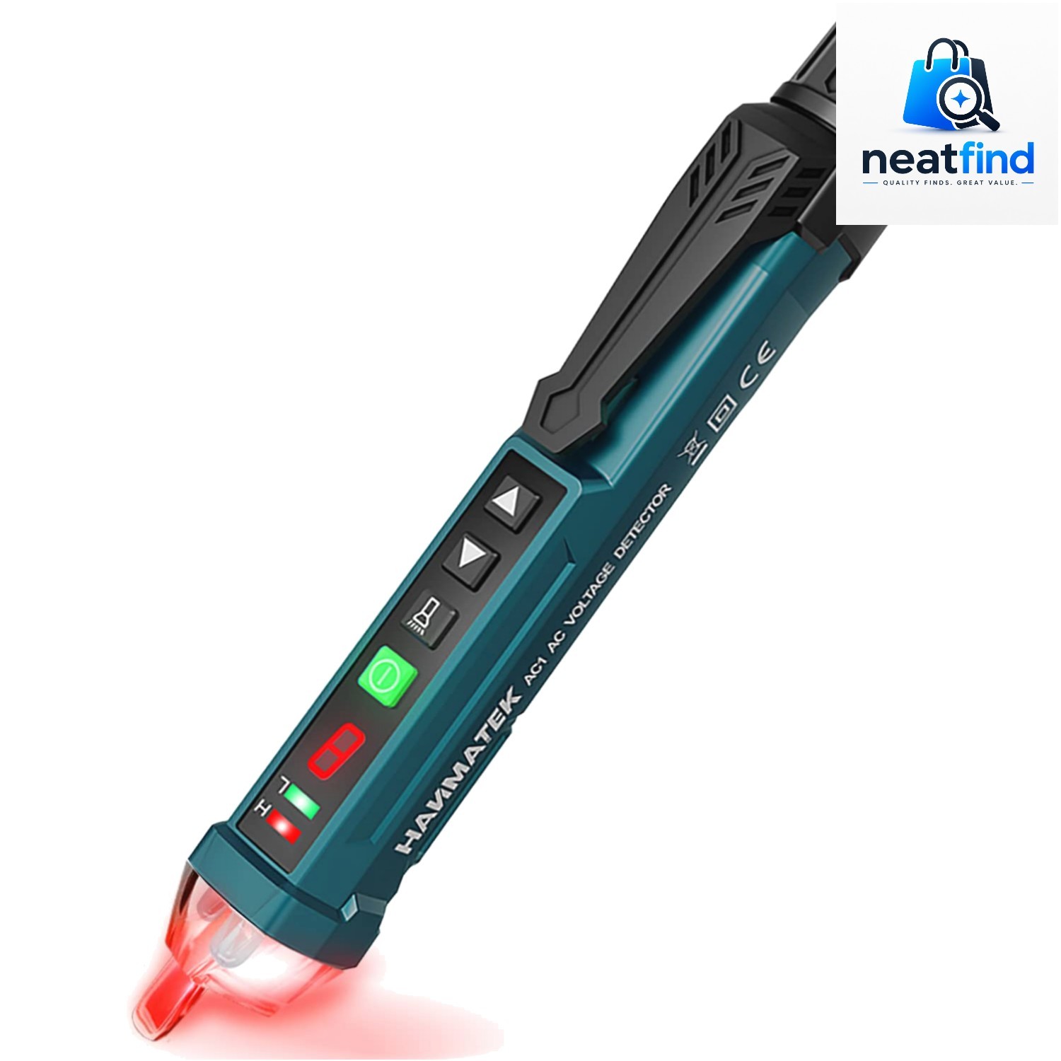 Non-Contact Voltage Tester with 9 Gear Adjustable Sensitivity Voltage Detecto...