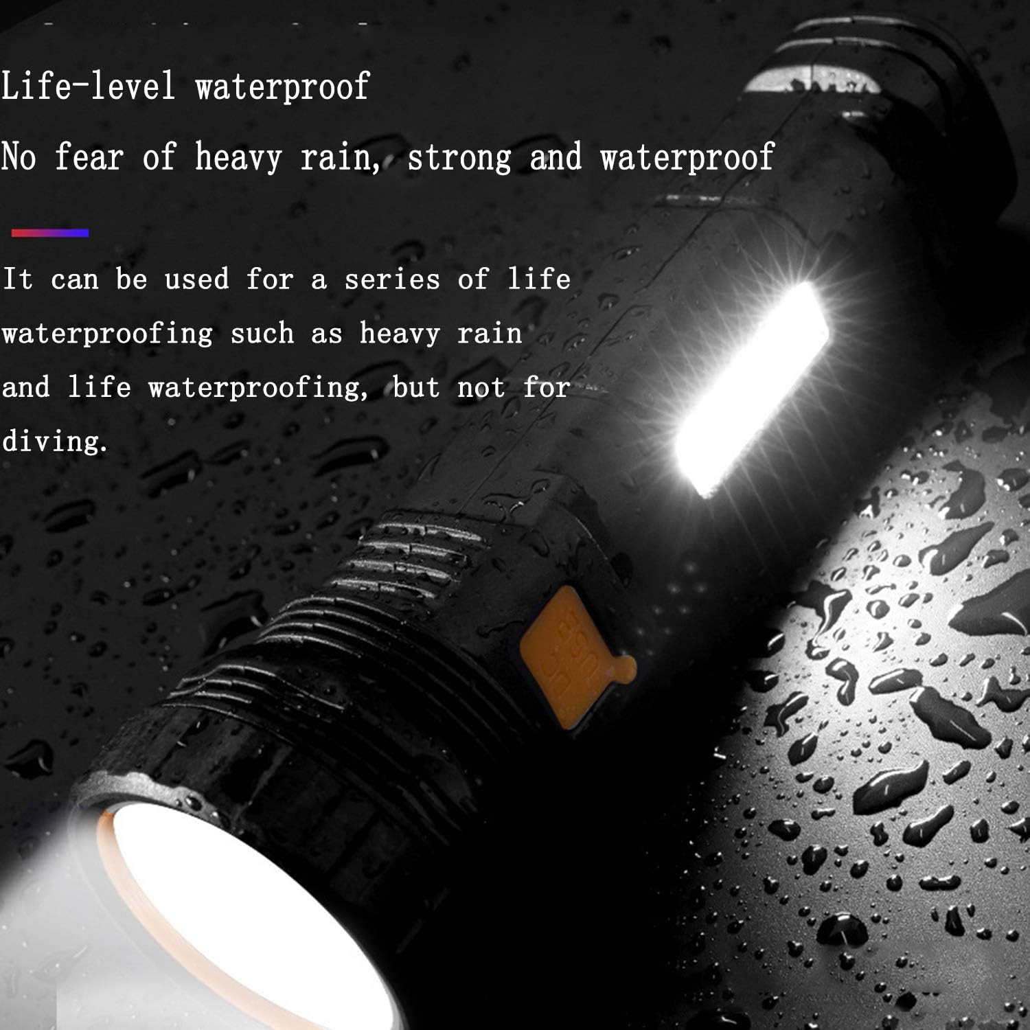 Solar/Rechargeable Multi Function 1000 Lumens LED Flashlight, with Emergency Str
