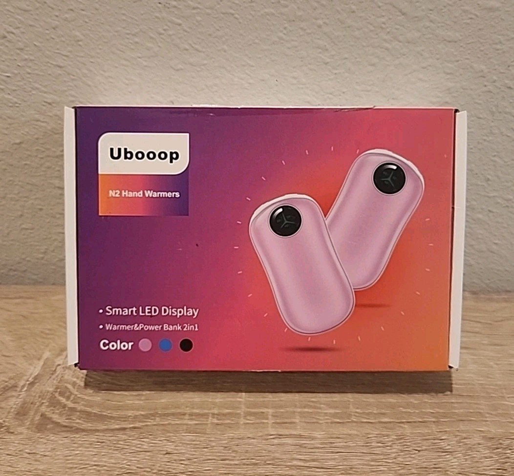 Ubooop Rechargeable N2 Hand Warmers And Power Bank 2 In 1 New
