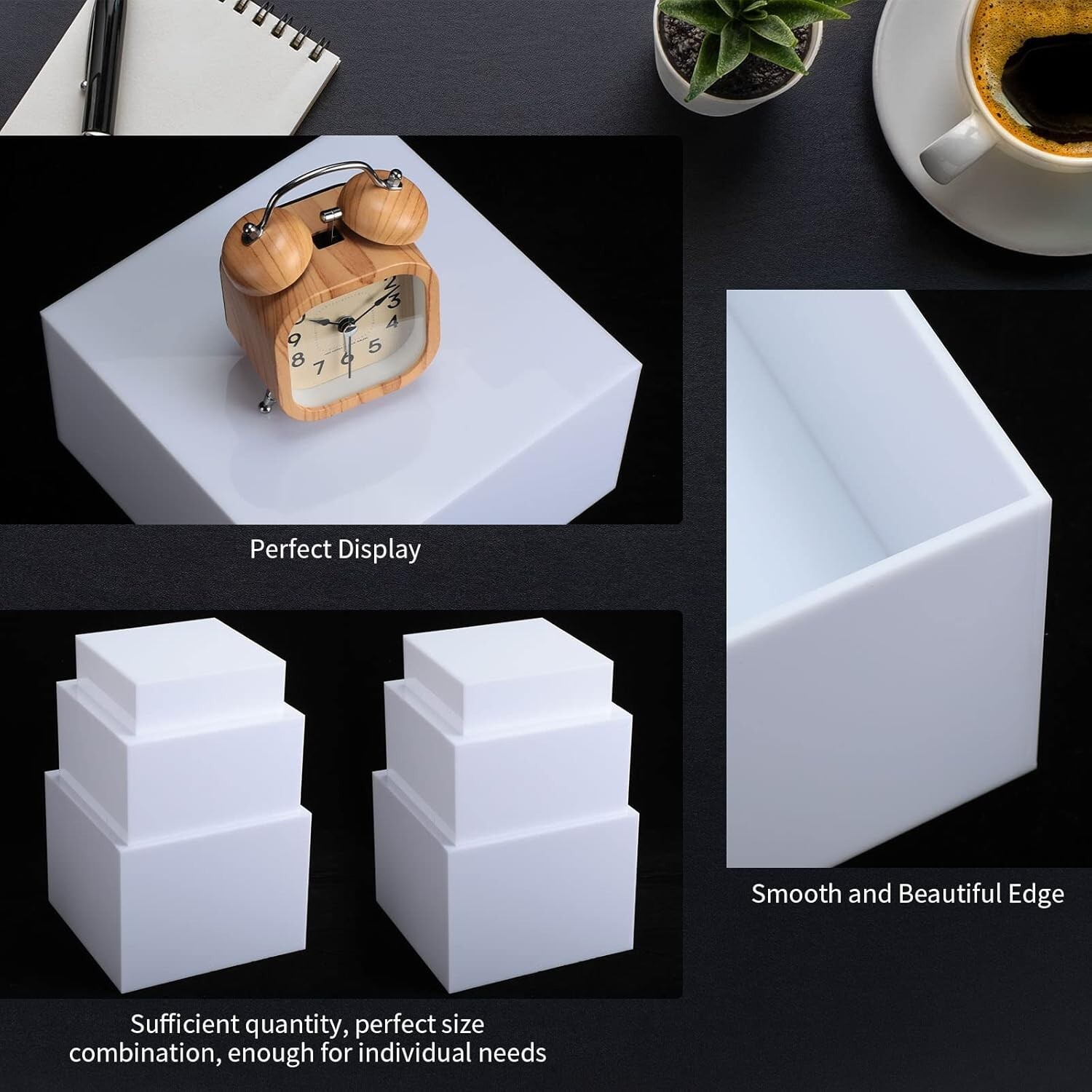 6 elevadores de buffet, elevadores de comida para mesa de buffet, expositor para