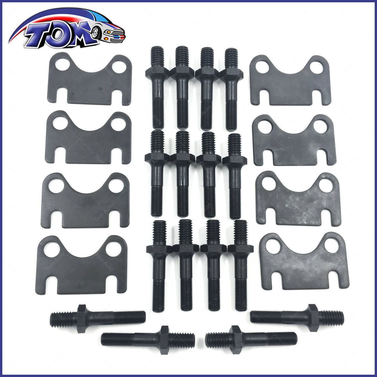 SBC Small Block Chevy Push Rod Guide Plates And 3/8 Rocker Arm Studs Set/16 Kit