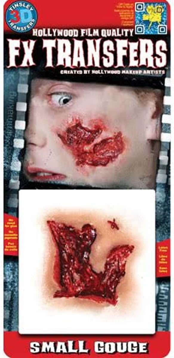 Tinsley Transfers 3D Small Gouge  Makeup FX Temporary Tattoo