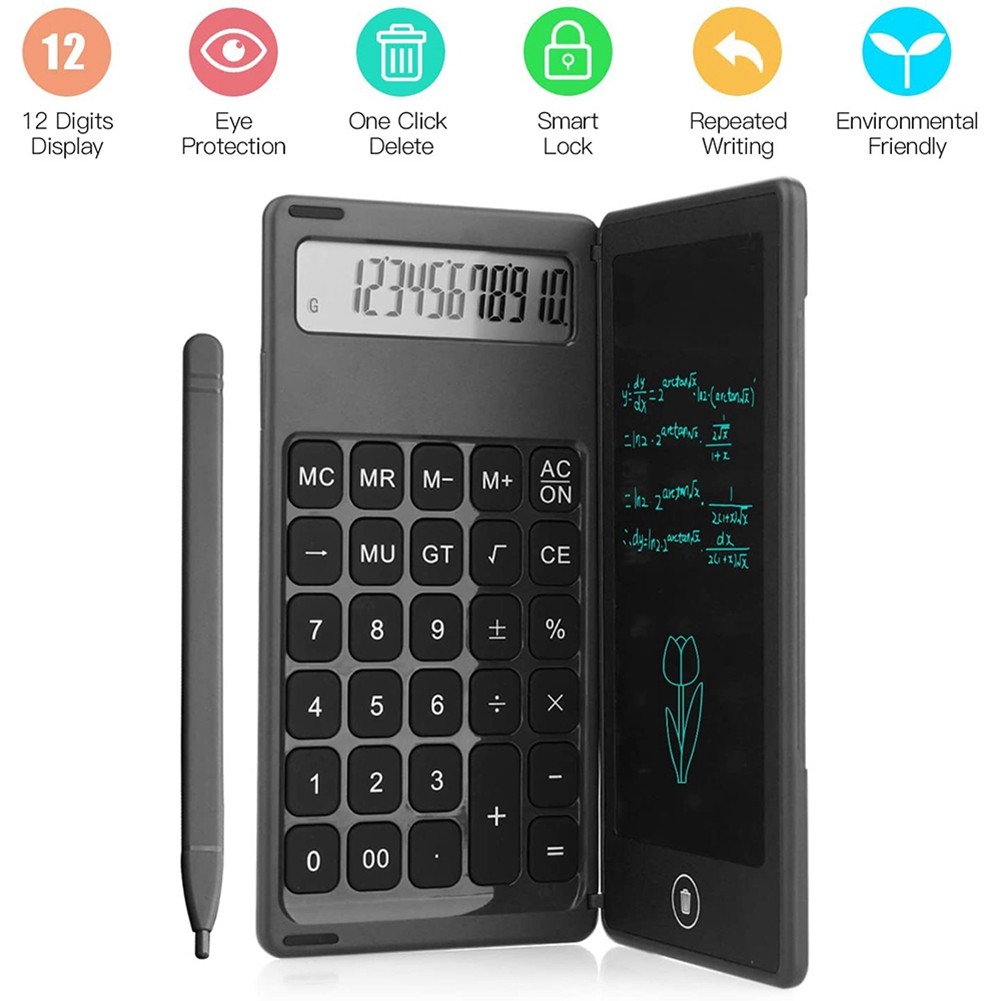 Calculator Notepad 6 Inch LCD Writing Tablet Digital Drawing Pad with2748
