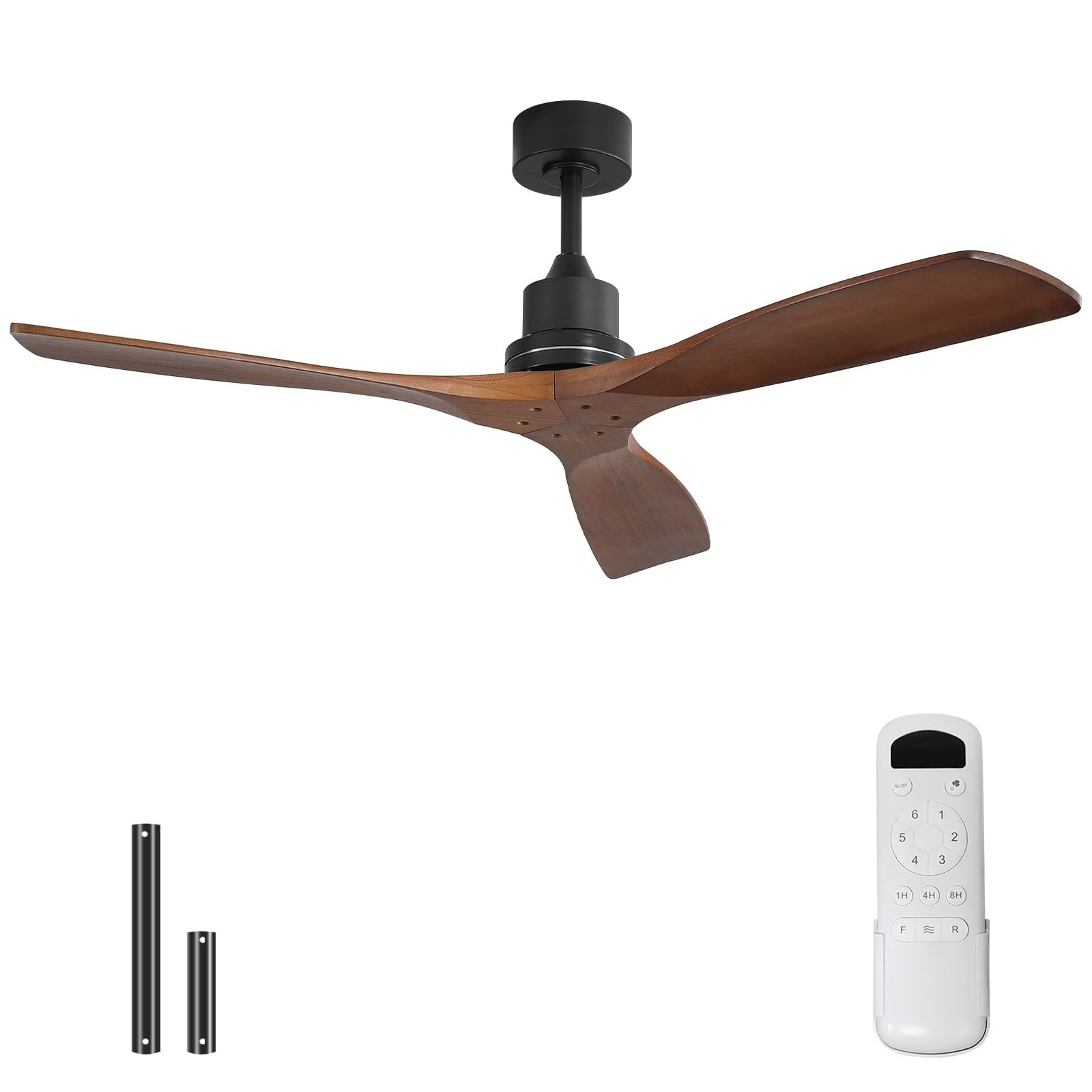 52 Inch Ceiling Fans No Light-outdoor Ceiling Fan With Remote Control, 3 Blade