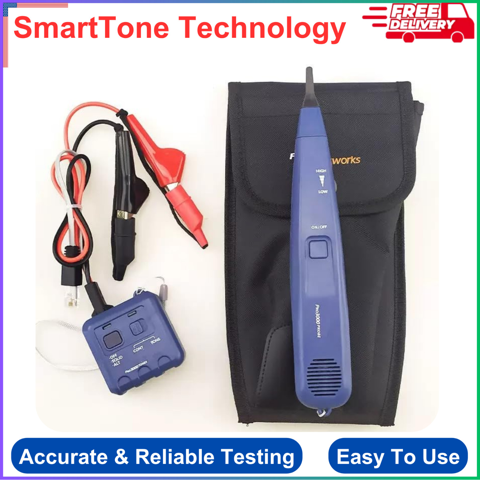 Pro3000 Tone Generator And Probe Kit, Tone Generator Kit, Toner Electrical Tool