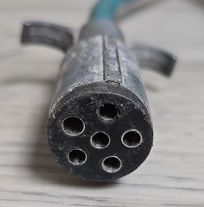 Blue Ox 6 Way Wire Connector Coiled Electrical Cable Extension Cord