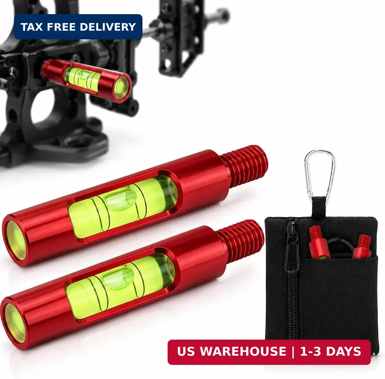 Berger Hole Bow Level 2-Pack with Storage Pouch,Aluminum Bow Leveling Kit for Pr