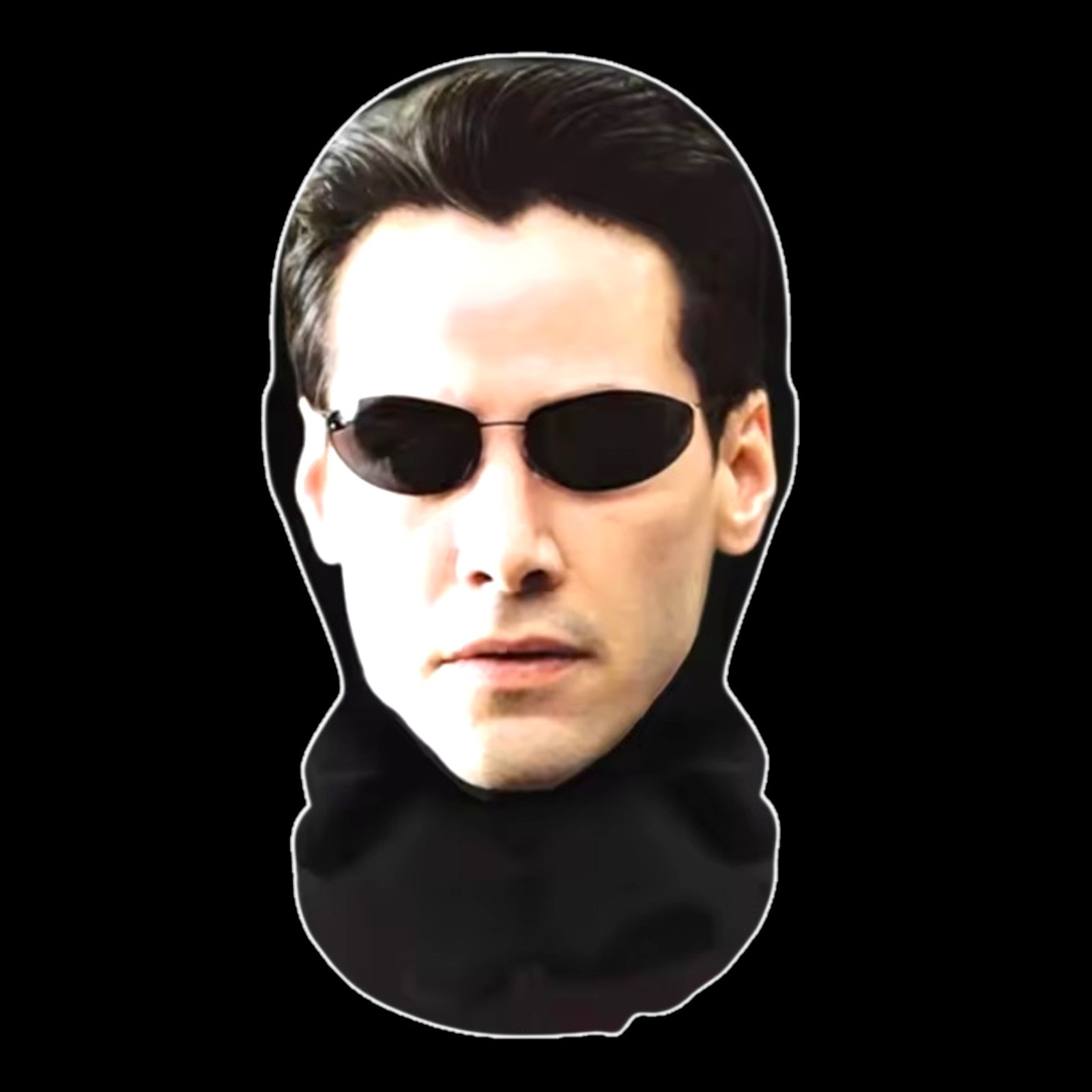 🔥Keanu Reeves The Matrix John Wick Mesh Seethru Mask NEO Face Halloween CosplaY