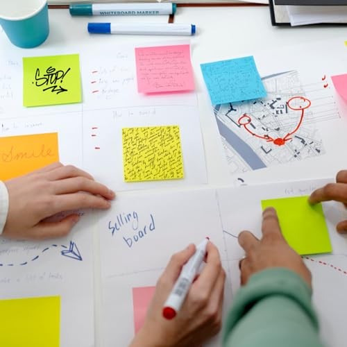 Sticky Notes 3x3 Pack Sticky Pads 100 Sheet/Pad, Bulk Sticky Note Pads, 8