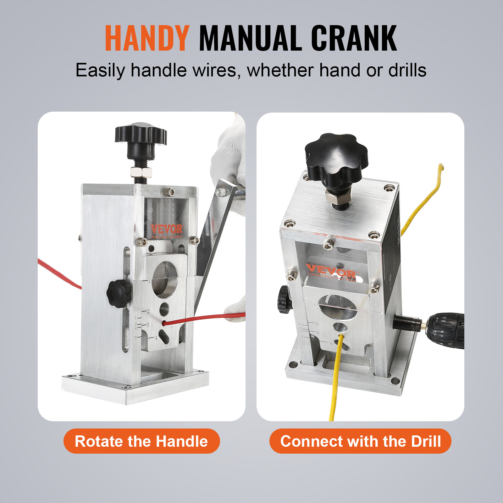 VEVOR Manual Wire Stripping Machine Portable Cable Stripper 0.06-1.57 in Visual