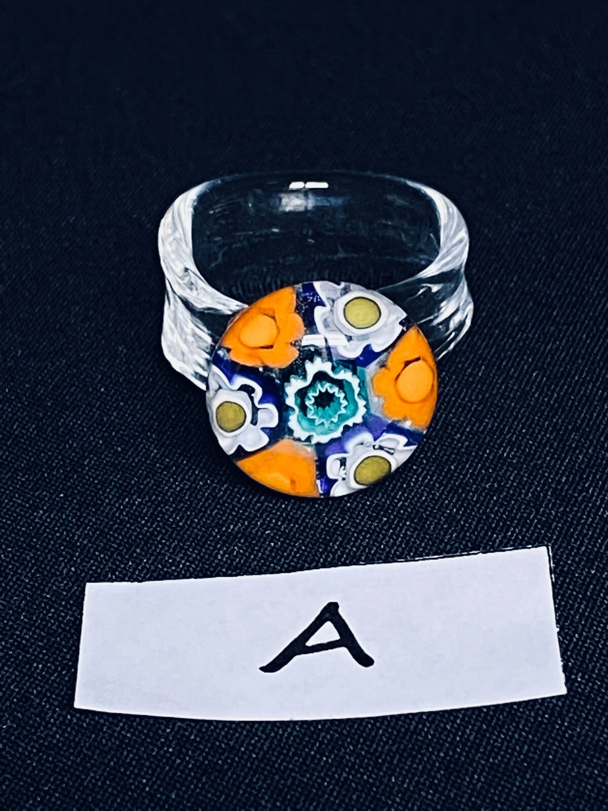 MILLEFIORI Murano glass ring style2- 1/2" Jewelry Mothers Day Gift Teacher